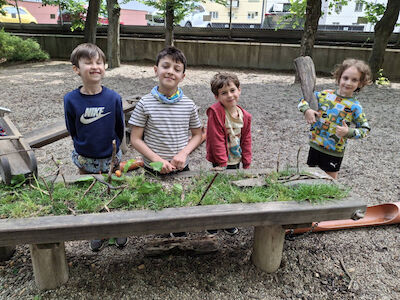 Im Park des Augustinums werden in Richtung Garten kreative Ideen umgesetzt.
